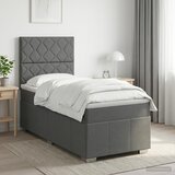  Boxspring krevet s madracem Tamnosiva 90 x 190 cm Tkanina | shoptok.hr