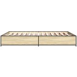  Okvir za krevet boja hrasta 120x190cm konstruirano drvo i metal | shoptok.hr