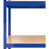 Police Regal s policami 5-nadstropni 3 kosi modro jeklo in inž. les - - modra - 32.74 - 75 x 75 x 180 cm - 2025-vidaXL-Uvoz_2 | Shoptok.si