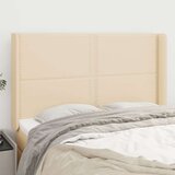 Vzglavje z ušesi krem 147x16x118/128 cm blago, (20684194) | Shoptok.si