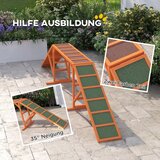  Rampa za pse Agility staza s preprekama protuklizna otporna na vremenske uvjete drvena 335 x 55 x 60 cm narančasta | shoptok.hr