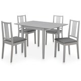  5-dijelni blagovaonski set od MDF-a sivi | shoptok.hr