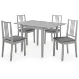  5-dijelni blagovaonski set od MDF-a sivi