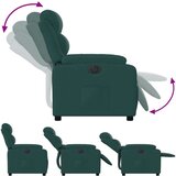  Električni naslanjač temno zeleno blago | Shoptok.si