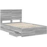  Konstrukcija postelje s predalom Siva Sonoma 120 x 200 cm, (5000121626) | Shoptok.si