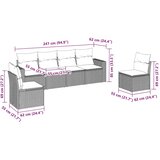  6-dijelni set vrtnih sofa od poliratana s jastucima smeđi | shoptok.hr