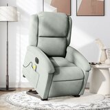 Maison Chic Električni masažni naslanjač - Relax naslanjač s funkcijo vstajanja sv. siv žamet, (22061558) | Shoptok.si
