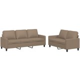 Maison Chic Sedežna garnitura - kavč 2-delna z blazinami kapučino umetno usnje, (21729468) | Shoptok.si