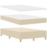  Krevet s opruga kutije s uzglavljem Krema 120 x 200 cm tkanina | shoptok.hr