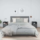  Noćni ormarići 2 kom sivi 40 x 34 x 55 cm od masivne borovine Cijene
