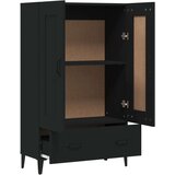  Visoka omarica črna 70x31x115 cm inženirski les, (20820210) | Shoptok.si