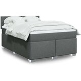 vidaXL Okvir kreveta s oprugama i madrac svjetlosivi 160x200cm tkanina | shoptok.hr