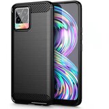 Techsuit Carbon Silicone maska za Realme 8 4G / 8 Pro 4G – crna | shoptok.hr