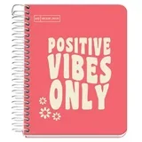 Kolegij blok A6 90g 100L spiralni crte Messages rigid cardboard coral MR4277