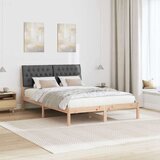 vidaXL krevetni okvir s tapiciranim uzglavljem smeđa 150 x 200 cm | shoptok.hr
