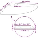  Ležeča polica s polico 4 pcs Antracit 24 x 24 x 2,3 cm, (5000307221) | Shoptok.si