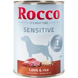  Varčno pakiranje Rocco Sensitive 24 x 400 g - Jagnjetina & riž | shoptok.hr
