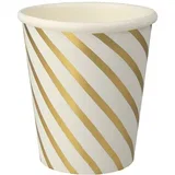 Papirnate jednokratne čaše u setu 8 kom Gold Swirl –