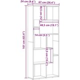 vidaXL Regal za knjige boja starog drva 67x24x161 cm konstruirano drvo | shoptok.hr