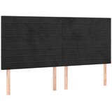  Uzglavlje crno 200x5x118/128 cm baršunasto | shoptok.hr