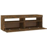 TV ormarić s LED svjetlima boja dimljenog hrasta 120x35x40 cm | shoptok.hr