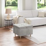  Otoman za pohranu Svijetlo siva 60 x 60 x 45 cm Baršun | shoptok.hr