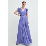 Nissa Svilena obleka vijolična barva, RS14802