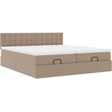 vidaXL okvir kreveta s madracima cappuccina 200x200 cm umjetna koža | shoptok.hr