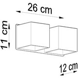  Stenska svetilka QUAD 2 bela, (21347214) | Shoptok.si