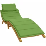 Jastuk za ležaljku prošarani zeleni 186x58x3 cm od tkanine