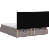  Podesivi krevet s madracem 2 kom. Sivosmeđa Tkanina - Sivosmeđa 180 x 200 cm Dizajn s rombovima | shoptok.hr