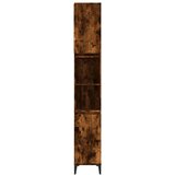  Kopalniška omarica dimljeni hrast 30x30x190 cm inženirski les | Shoptok.si