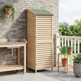  Vrtna Šupa s krovom Prirodna 59 x 56 x 176 cm Čvrsto drvo jele | shoptok.hr