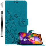 Cadorabo Samsung Galaxy M31s in klasična rožnata zlata - ovitek v cvetličnem dizajnu z magnetnim zapiranjem, stoječo funkcijo in režami za kartice, (20860289) | Shoptok.si