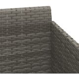 LEŽAJ za sunčanje s jastucima sivi 182 x 118 x 63 cm poliratan | shoptok.hr