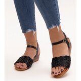 D/CEO Black sandals on a block heel Millo | Shoptok.si