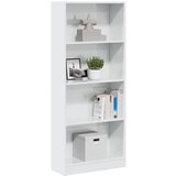 vidaXL Regal za knjige sjajni bijeli 60x24x143 cm konstruirano drvo | shoptok.hr