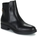 Tommy Hilfiger Polškornji Coin Leather Flat Boot Črna | Shoptok.si