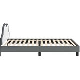  Krevetna konstrukcija s uzglavljem Svijetlo siva 90 x 190 cm PU | shoptok.hr