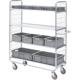 HelgeNyberg Nivojski voziček SERIJE 100, 4 nivoji, DxŠxV 800 x 460 x 1585 mm | Shoptok.si