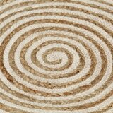  Ručno rađeni tepih od jute sa spiralnim uzorkom bijeli 120 cm | shoptok.hr