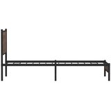  Metalni okvir kreveta bez madraca smeđi hrast 100x200 cm | shoptok.hr