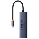 Baseus 4-v-1 UltraJoy USB-C do 3x USB 3.0 + RJ45 vozlišče (sivo) | Shoptok.si