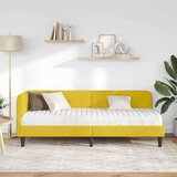  kutni okvir kreveta s madracem žuta 80 x 200 cm baršun | shoptok.hr
