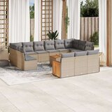  14-dijelni set vrtnih sofa s jastucima poliratan Bež | shoptok.hr