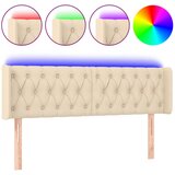 Maison Chic led posteljno vzglavje - vzglavna omarica - nočna omarica krem 147x16x78/88 cm blago, (21706901) Cene