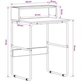  Stol s pohranom Dimljeni hrast 60 x 50 x 91 cm | shoptok.hr