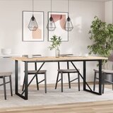  Blagovaonski stol O-oblika 180x90x75,5 cm od borovine i čelik | shoptok.hr