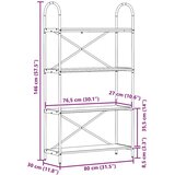 vidaXL Knjižna polica sonoma hrast 80 x 30 x 146 cm Konstruiran les | Shoptok.si