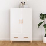 vidaXL visoka omarica bela 70x31x115 cm konstruiran les Cene